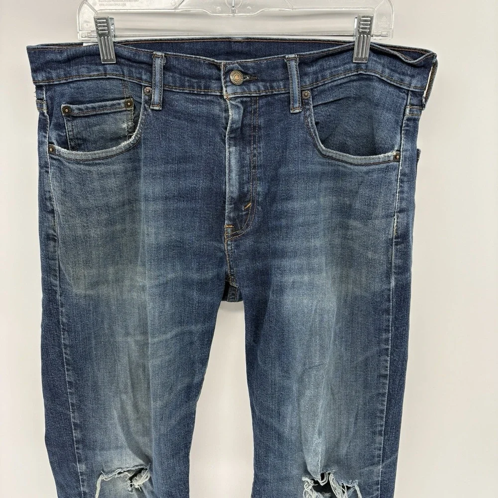 Levi's 559 Jeans Mens 34X30 (34x29) Relaxed Straight Dark‎ Wash Blue Denim Fit